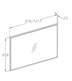  Зеркало для ванной Монтэ 120 светло-серый – фотография-2